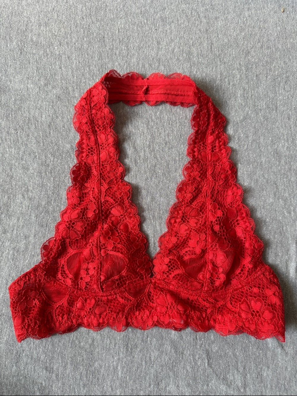 Free People Intimately red halter neck bralette XS